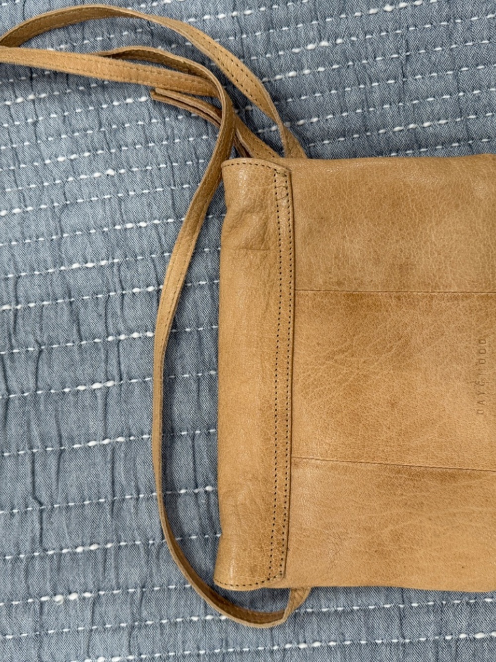 Real leather tan purse